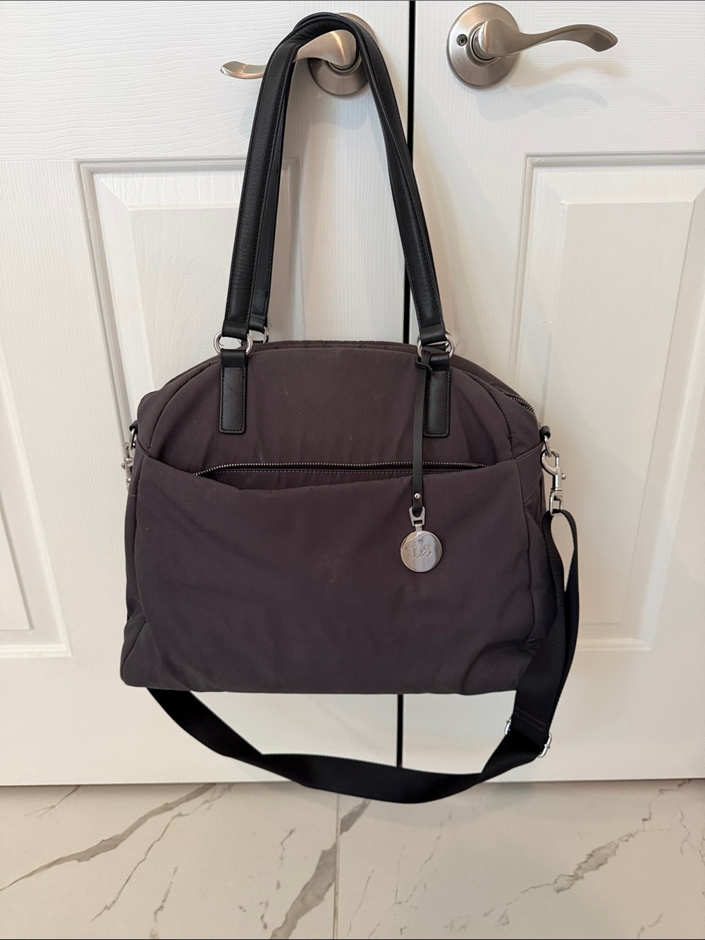 Black Women's Tote Bag with Shoulder Strap - Unbranded